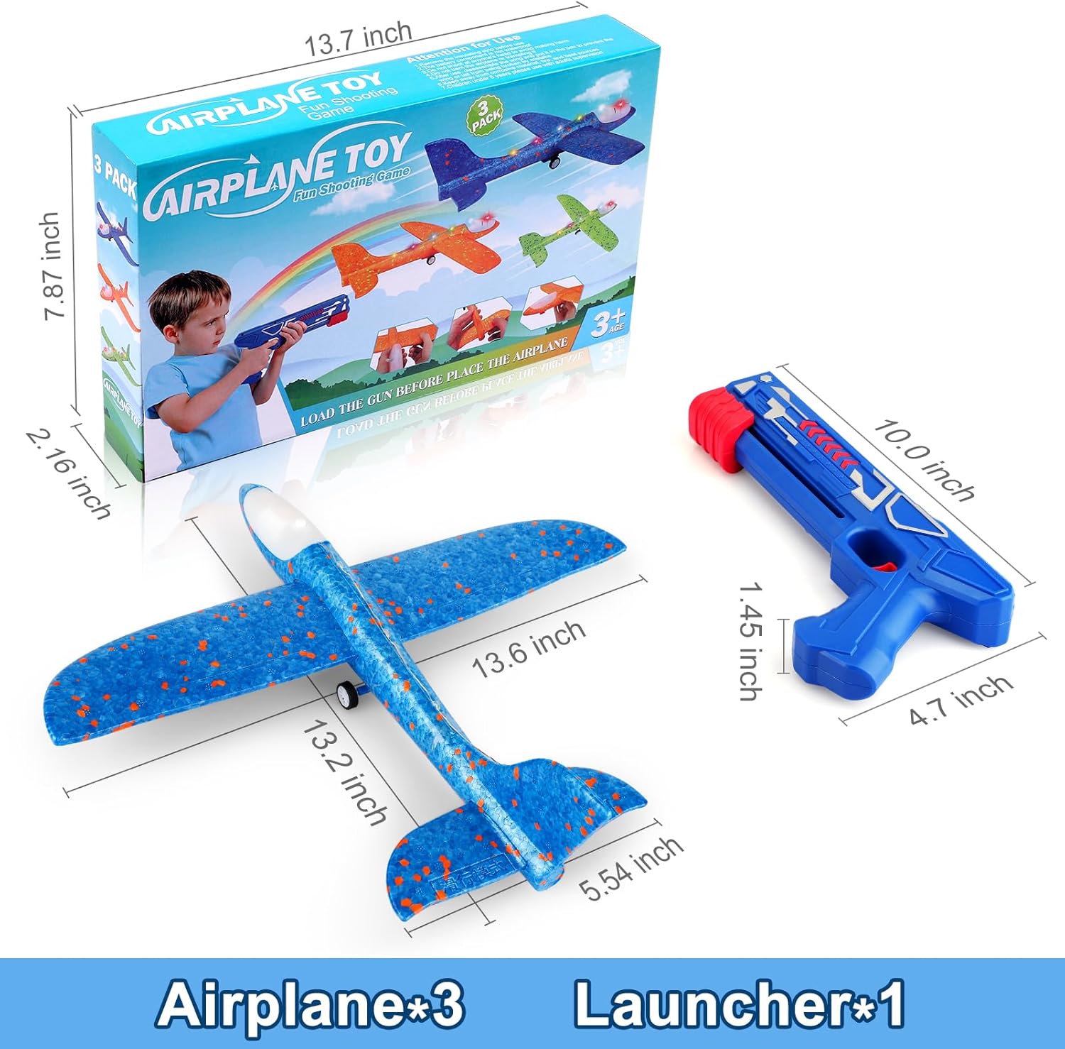 3 Pack Airplane Launcher Set